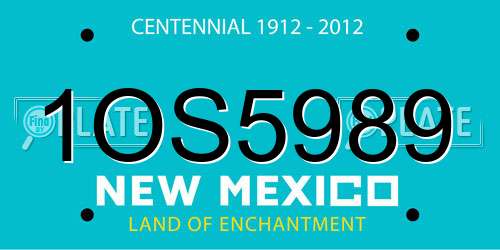 1OS5989 New Mexico License Plate