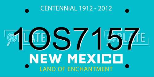 1OS7157 New Mexico License Plate