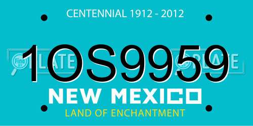 1OS9959 New Mexico License Plate