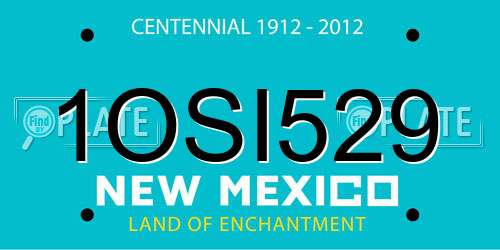 1OSI529 New Mexico License Plate