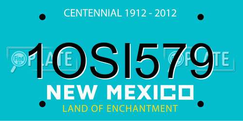 1OSI579 New Mexico License Plate