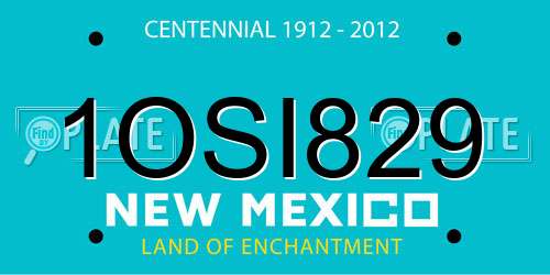 1OSI829 New Mexico License Plate