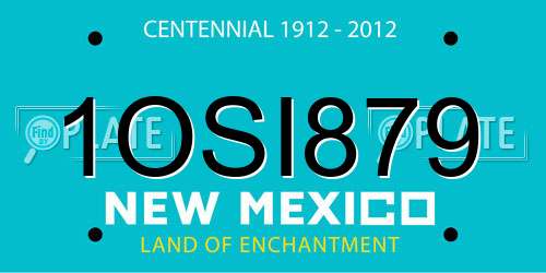 1OSI879 New Mexico License Plate