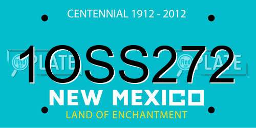 1OSS272 New Mexico License Plate