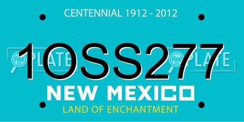 1OSS277 New Mexico License Plate