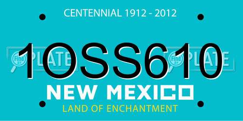 1OSS610 New Mexico License Plate