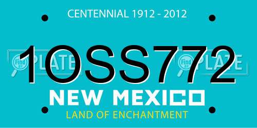 1OSS772 New Mexico License Plate