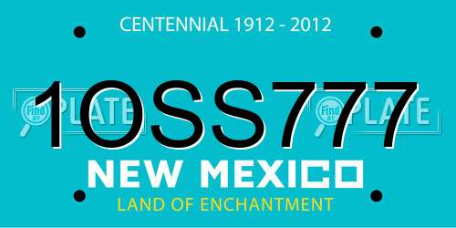 1OSS777 New Mexico License Plate