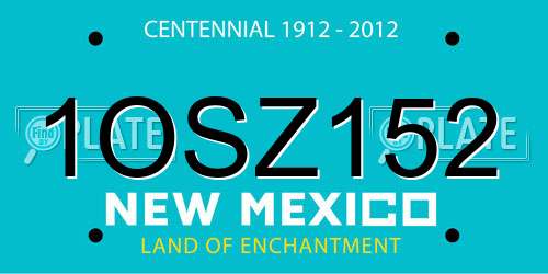 1OSZ152 New Mexico License Plate