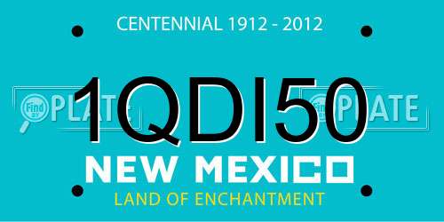 1QDI50 New Mexico License Plate