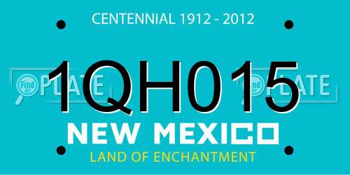 1QH015 New Mexico License Plate