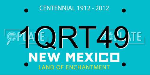 1QRT49 New Mexico License Plate