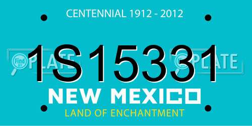 1S15331 New Mexico License Plate