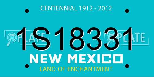 1S18331 New Mexico License Plate