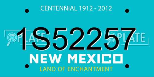 1S52257 New Mexico License Plate