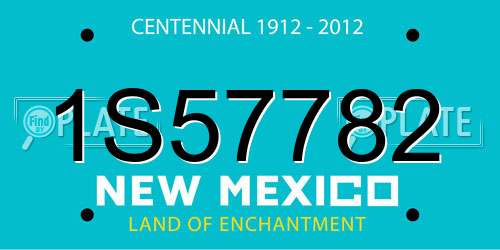 1S57782 New Mexico License Plate