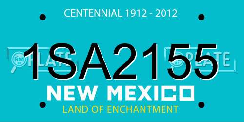 1SA2155 New Mexico License Plate