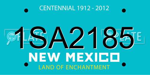 1SA2185 New Mexico License Plate