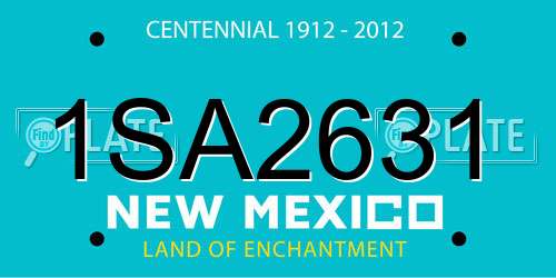 1SA2631 New Mexico License Plate