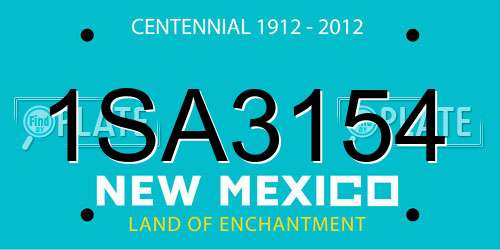 1SA3154 New Mexico License Plate