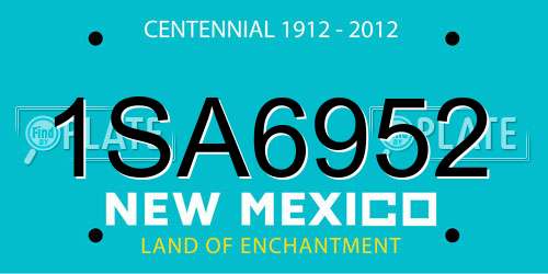 1SA6952 New Mexico License Plate