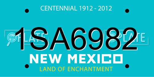 1SA6982 New Mexico License Plate