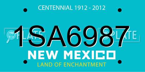 1SA6987 New Mexico License Plate