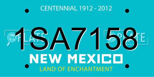 1SA7158 New Mexico License Plate