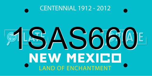 1SAS660 New Mexico License Plate
