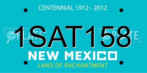 1SAT158 New Mexico License Plate