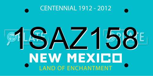 1SAZ158 New Mexico License Plate