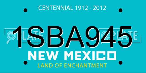 1SBA945 New Mexico License Plate