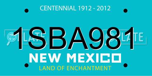 1SBA981 New Mexico License Plate