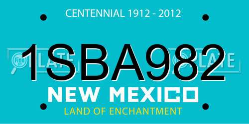 1SBA982 New Mexico License Plate