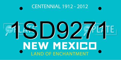 1SD9271 New Mexico License Plate