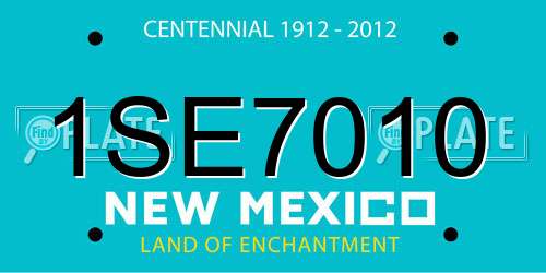 1SE7010 New Mexico License Plate