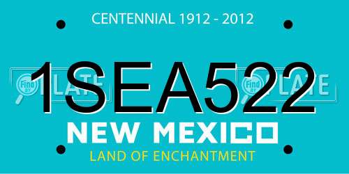 1SEA522 New Mexico License Plate