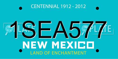 1SEA577 New Mexico License Plate