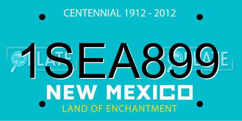 1SEA899 New Mexico License Plate