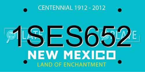 1SES652 New Mexico License Plate