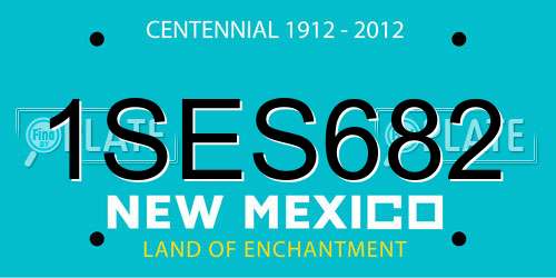 1SES682 New Mexico License Plate