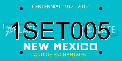 1SET005 New Mexico License Plate