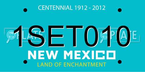 1SET010 New Mexico License Plate