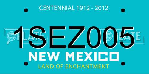 1SEZ005 New Mexico License Plate