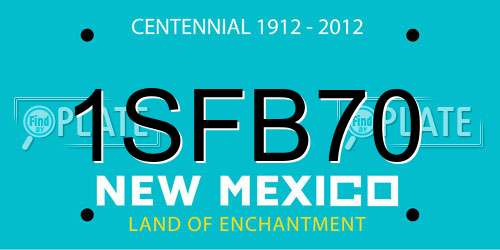 1SFB70 New Mexico License Plate