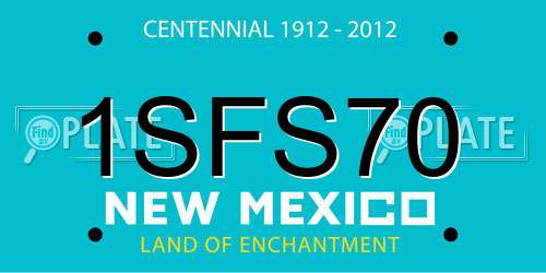 1SFS70 New Mexico License Plate