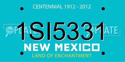 1SI5331 New Mexico License Plate