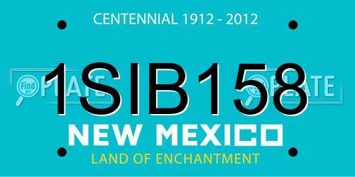 1SIB158 New Mexico License Plate