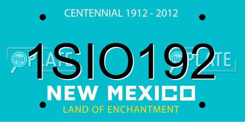 1SIO192 New Mexico License Plate