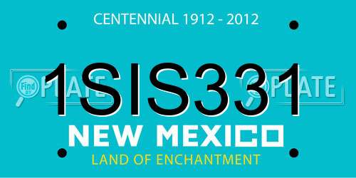 1SIS331 New Mexico License Plate